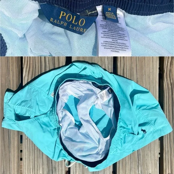 POLO Ralph Lauren Traveler Seafoam Swim Trunks SZ M! EUC! - Picture 11 of 16